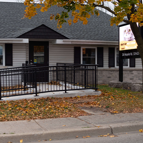 front of clinic